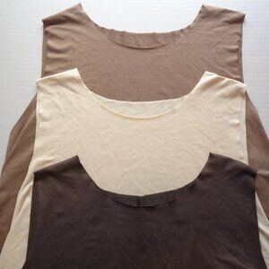 SHEIN Curve Bodysuit Lot 3 Sleeveless - Ruched - Raw Hems See Pics NWOT 4XL (FF)